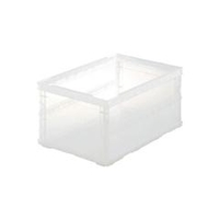 トラスコ中山 TRUSCO　薄型折りたたみコンテナスケル　40L　透明 TSK-O40BTM