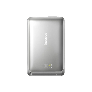 Baseus Nomos Qi2 モバイルバッテリー 45W 10000mAh スタンド付き Lunar Gray P1007880084300-イメージ1