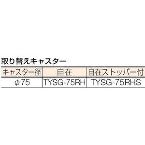トラスコ中山 TRUSCO 箱台車 内寸550×390 ゴム車 自在ストッパー付×2 ゴム550×390 FC940HM-3001385-イメージ3
