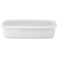 富士ホーロー 浅型角容器 L konte(コンテ） リリーホワイト ｱｻｶﾞﾀｶｸﾖｳｷLﾘﾘ-ﾎﾜｲﾄKE