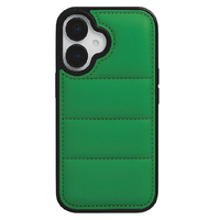 COCO　CASE iPhone 17用ダウンみたいなふかふかケース グリーン 1830-17-GREEN