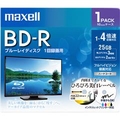 マクセル 録画用25GB 1-4倍速対応 BD-R追記型 ブルーレイディスク 1枚入り BRV25WPE.1J