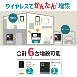 エルパ DECT方式ワイヤレステレビドアホン 親機セット DHS-SM2030-イメージ6