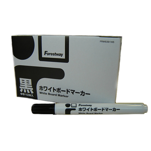 Forestway ホワイトボードマーカー 黒 12本 1箱(12本) F820103-FRW639165-イメージ1
