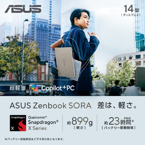 ASUS ノートパソコン Zenbook SORA ザブリスキーベージュ UX3407QA-PU16548BES-イメージ2