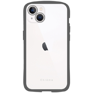 NATURALdesign iPhone 14/13用背面型ケース マットラバー加工 CHROME-CLEAR ブラック IP22-61-CHC02-イメージ1