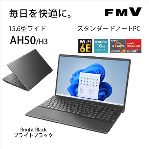 富士通 ノートパソコン LIFEBOOK AHシリーズ ブライトブラック FMVA50H3B-イメージ4