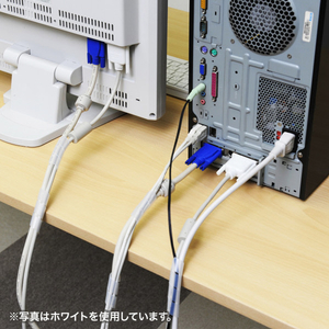 サンワサプライ ケーブルタイ(スパイラル・2m巻き・内寸直径12mm) ブラック CA-SP12BKN-イメージ2