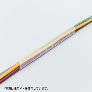 サンワサプライ ケーブルタイ(スパイラル・2m巻き・内寸直径12mm) ブラック CA-SP12BKN-イメージ4