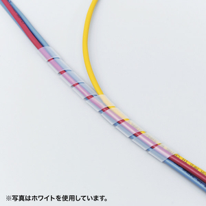 サンワサプライ ケーブルタイ(スパイラル・2m巻き・内寸直径12mm) ブラック CA-SP12BKN-イメージ5