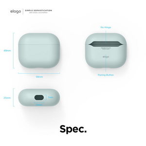 elago AirPods 3用ハイブリッドケース ミント EL_AP3CSSCLD_MT-イメージ6