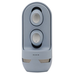 クオリティトラストジャパン Bluetooth Ver5．0 ケーススピーカー機能付TrueWirelessステレオイヤホンマイク ブルー QB-082SBL-イメージ1