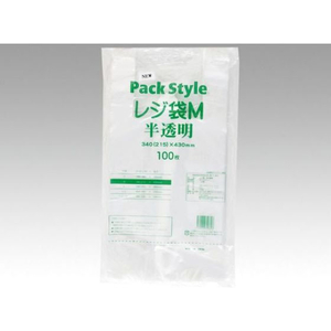 パックスタイル レジ袋 M 半透明 100枚 FC989SG-00440646-イメージ2