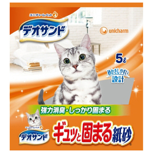 ユニ・チャーム デオサンド 紙砂 5L ﾃﾞｵｻﾝﾄﾞｶﾐｽﾞﾅ5L-イメージ1