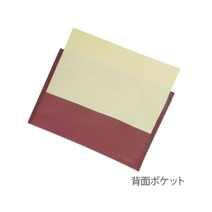 プラス ポケット付エンベロープ A4 マチ付ヨコ レッド FCS2157-88572/FL-121CH-イメージ4