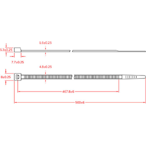 エスコ 500×4.8mm 結束バンド 100本 FCJ188H-EA475-500-イメージ4