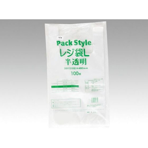 パックスタイル レジ袋 L 半透明 100枚 FC990SG-00440647-イメージ2