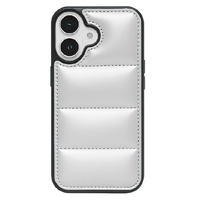 COCO　CASE iPhone 17用ダウンみたいなふかふかケース シルバー 1830-17-SILVER