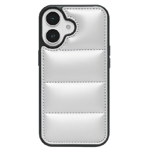 COCO　CASE iPhone 17用ダウンみたいなふかふかケース シルバー 1830-17-SILVER-イメージ1