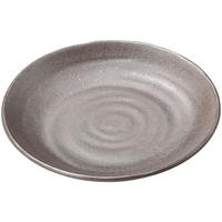 マイン メラミンウェア 丸皿 茶 18cm M11-563 FC577LD-1545600