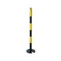 トラスコ中山 やわらかゴムポール 黄・黒 128cm アンカー穴10mm付 屋内型 601280 FC542GZ-2072143