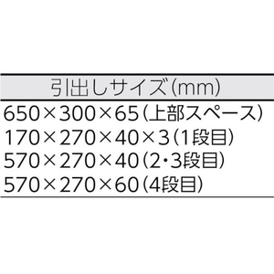 京都機械工具 トップチェスト(4段6引出し) FC559DM-4390571-イメージ2
