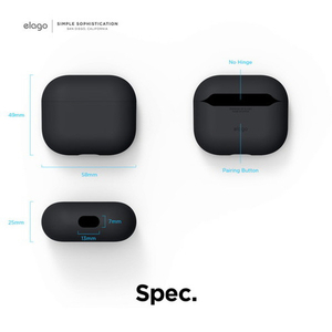 elago AirPods 3用ハイブリッドケース ブラック EL_AP3CSSCLD_BK-イメージ6