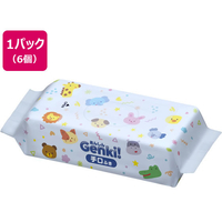 アイリスオーヤマ Genki!手口ふき ミニタイプ 8枚×6個 FCJ518V-TFM68P