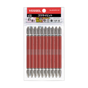 ベッセル 剛彩ビット　１０本組　（両頭）　＋２×１１０ｍｍ GS10P2110F-イメージ1