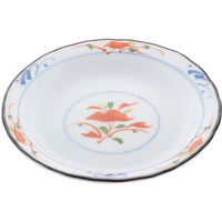 江部松商事 和食器コレクション 赤絵花 丸皿 3.5寸 FC602LX-8181430