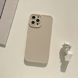 GAACAL iPhone 14 Pro用カメラ保護マットTPUケース アイボリー P00212AQP-イメージ2