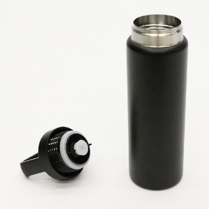 ヒロコーポレーション 炭酸対応真空ステンレスボトル(600ml) ブラック HED-7875-イメージ2