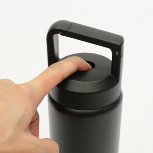 ヒロコーポレーション 炭酸対応真空ステンレスボトル(600ml) ブラック HED-7875-イメージ5