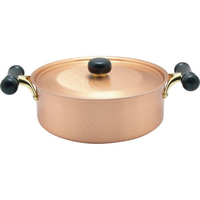 新光金属 銅 IHアンティック 浅型鍋 IH-104 24cm FC577LH-3111200