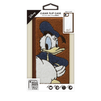 PGA iPhone 16e用クリアフリップケース ドナルドダック PG-D25KCF02DND