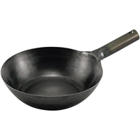 山田工業所 山田/鉄中華片手鍋 27cm 底平型 IH 板厚2.3mmサビ止有 FC906LB-1025130