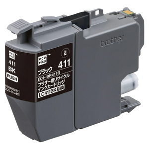 エコリカ リサイクルインクカートリッジ ブラック ECI-BR411B-イメージ1