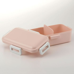 スケーター 抗菌ふわっと弁当箱 530mL くすみピンク FC582SK-PFLB6AG-イメージ3