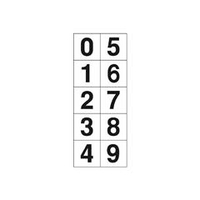 トラスコ中山 TRUSCO　数字ステッカー　50×50　「0～9」連番　白　1枚入 TSN-50-10