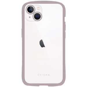 NATURALdesign iPhone 14/13用背面型ケース マットラバー加工 CHROME-CLEAR ココア IP22-61-CHC10-イメージ1