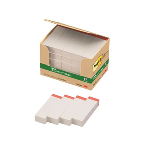 3M ポスト・イット 見出し 再生紙 エコノパック 50×15mm ホワイト（赤帯） 25冊 F827197-7001-W-イメージ2