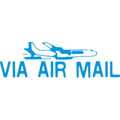 シヤチハタ マルチスタンパー印面 青 横 VIA AIR MAIL FC30891-MXB-78ｱｲ