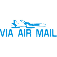 シヤチハタ マルチスタンパー印面 青 横 VIA AIR MAIL FC30891-MXB-78ｱｲ