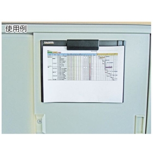 トラスコ中山 ペンホルダー付クリップボード A4縦 黒 FC271KR-7672799-イメージ3
