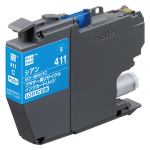 エコリカ リサイクルインクカートリッジ シアン ECI-BR411C-イメージ1