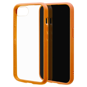ラスタバナナ iphone17e/16e用 flexguard ﾊｲﾌﾞﾘｯﾄﾞｹｰｽ tpu×pc オレンジ×クリア 8773IP5EHPOR-イメージ1