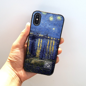 Dparks iPhone XS/X用ケース spirit case ローヌ川の星月夜 DS14789I58-イメージ3