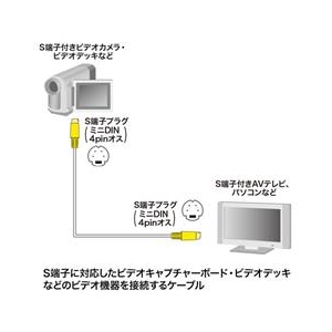 サンワサプライ S端子ビデオケーブル（1m） KM-V7-10K2-イメージ3
