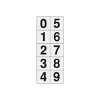 トラスコ中山 TRUSCO　数字ステッカー　50×50　「0～9」連番　透明　1枚入 TSN-50-10-TM