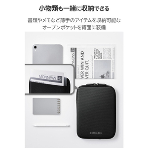 エレコム ZEROSHOCK/タブレット汎用インナーケース/～8．7インチ ブラック TB-08ZSBIBLBK-イメージ5